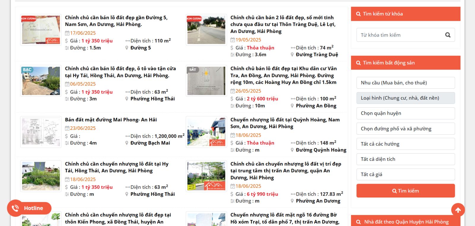 Bán đất An Dương Hải Phòng