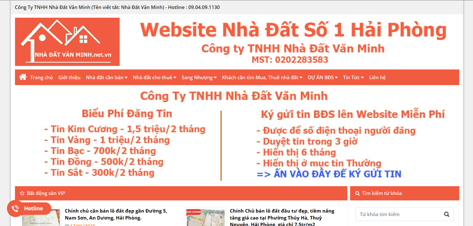 nhà mặt đường Hải Phòng giá từ 1 tỷ đến 2 tỷ