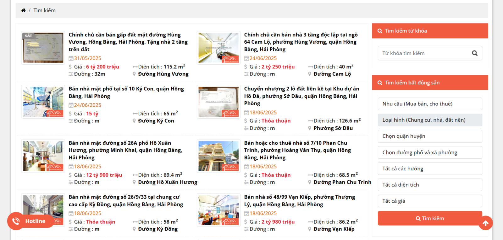 Mua nhà quận Hồng Bàng từ 500-900 triệu