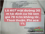 Chuyển nhượng đất lô 407 TĐC Hồ Sen (TĐC A51), Vĩnh Niệm, Lê Chân, Hải Phòng (Văn Minh) 