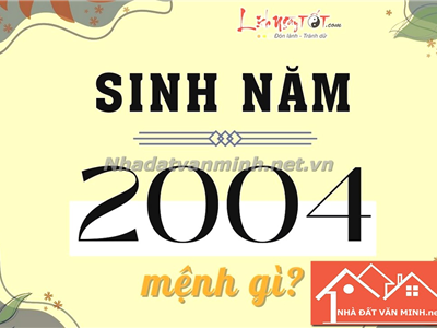 Sinh Năm 2004 Mệnh Gì? Cách Xem Hướng, Tuổi Làm Nhà Và Tuổi Nào Hợp Kết Hôn - Nhà Đất Văn Minh
